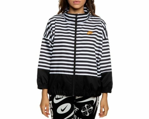 Nike Women's Black/White Stripe Woven 