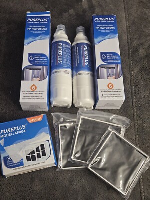Pure Plus PP-RWF3500A Refrigerate Replacement Water Filter  Lot Of 2 With Carbon