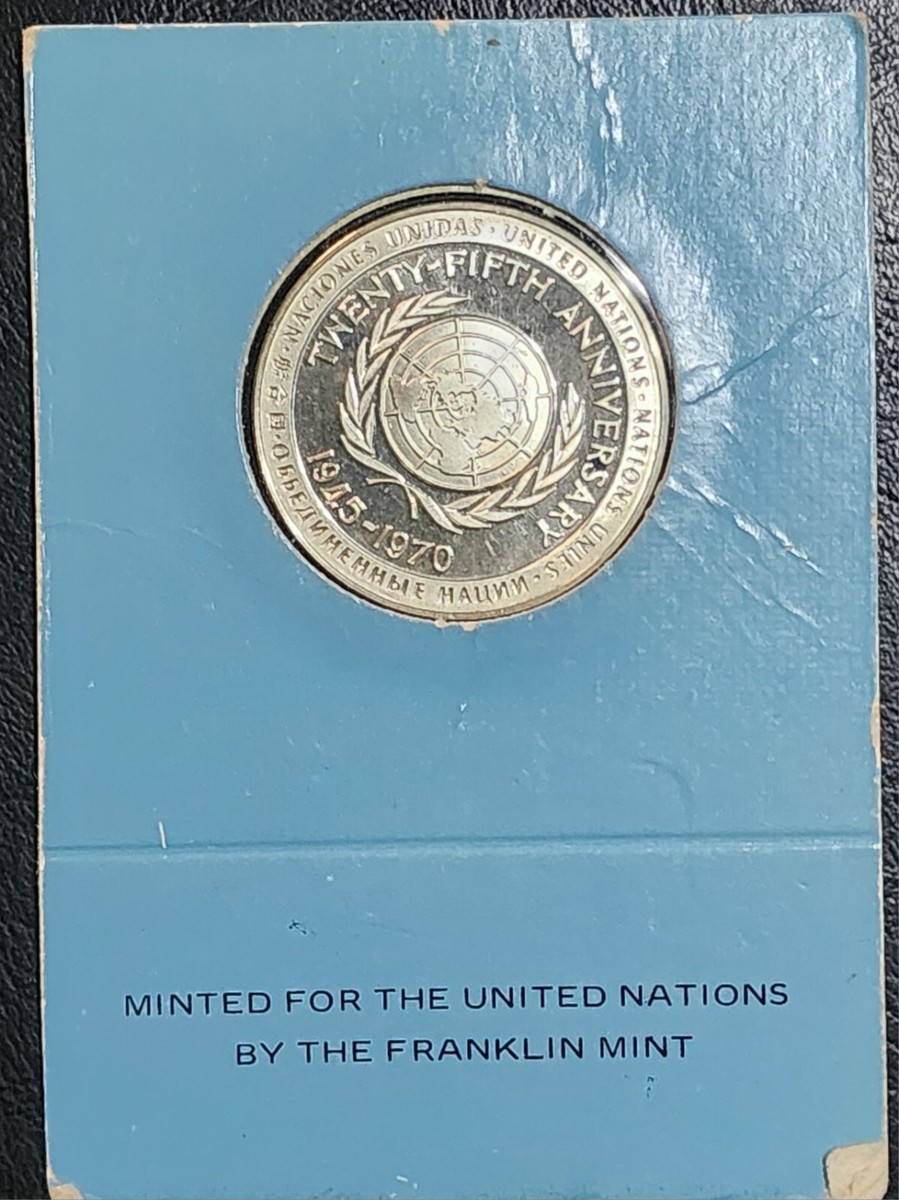 United Nations 25TH Anniversary STERLING SILVER Medal | eBay