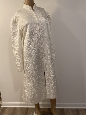 quilted satin robe