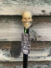 Solid Skull Handle Brass Head Handle Black Wooden Walking Stick Handmade Stylish