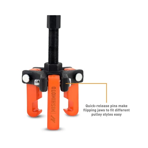 Mishimoto Harmonic Balancer Puller Set Steel Body and Puller Arms Easily Remove - Picture 2 of 8