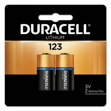Duracell DL123AB2PK Coppertop HP 123 Lithium Battery