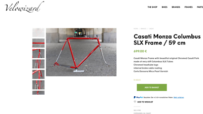 Casati Monza Columbus SLX Frame / 59 cm / Red line gold | eBay