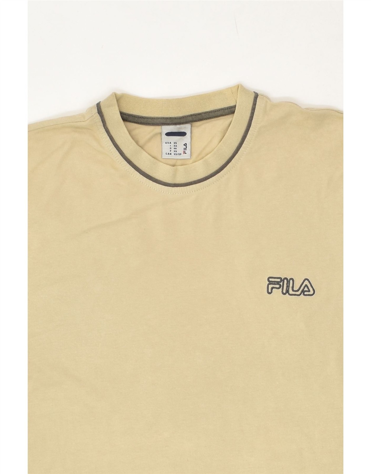 T shirt uomo FILA top IT 44 XS beige cotone AT05