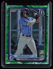 COLTON LEDBETTER 2024 BOWMAN CHROME PROSPECTS LUNAR GLOW RC TAMPA BAY RAYS