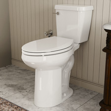 21" Two Piece Tall Toilet for Seniors, Elongated Bowl, 1.28 GPF, Soft-Close Seat