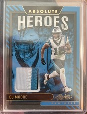 2021 Panini Absolute Heroes Dj Moore #AH6  🔥3 COLOR PATCH🔥 /49 (Mem)