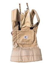 ERGObaby Original Baby Carrier Beige Tan Canvas Padded Backpack Waist Strap