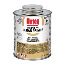 Oatey 30752 Clear Primer for CPVC/PVC Pipe  Fittings 16 oz.