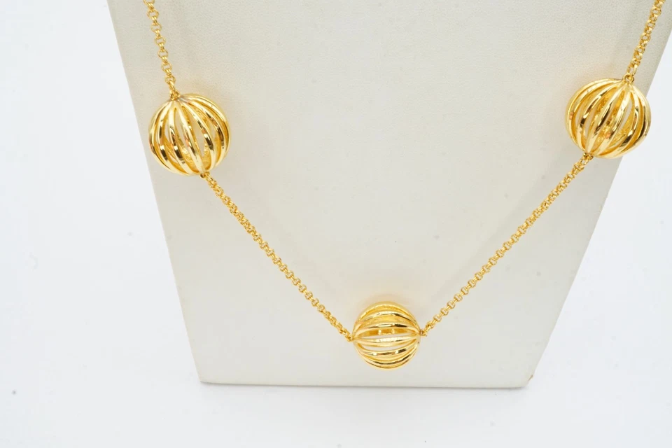 Trina Turk Necklace Gold Tone Bead 36" - Image 2 of 4