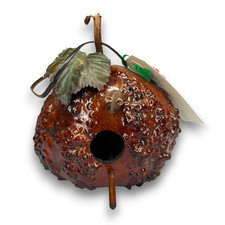 Handcrafted Lang Gourd Birdhouse Mouse Leaf Vine Natural Gourd Folk Art Rustic
