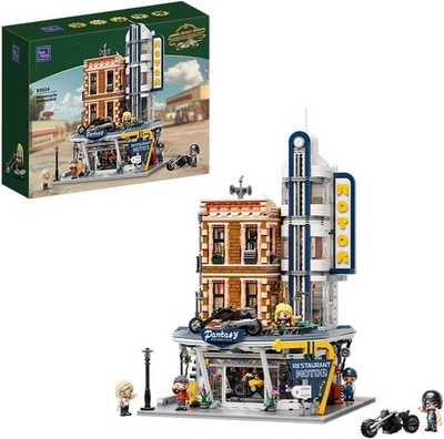 Pantasy 85024 Retro Motorrad-Diner Bar 2994 Teile Modular Building NEU OVP