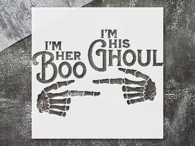 Halloween Skeleton Hand Wall Art Stencil for Spooky Decor - StencilAir