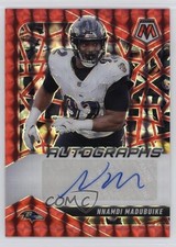 2025 Panini Mosaic Red Prizm 192/199 Justin Madubuike Nnamdi #AMC-NME Auto 0w27