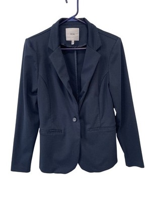 Ichi Blazer Jacket XL Single Button Long Sleeve Navy Blue Career Formal Office