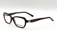 Michael Kors MK 4025 3085 Dark Brown Transparent Cat Eyeglass Frames 49-16-135