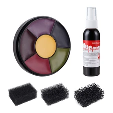 6 Color Bruise Wheel for Special Effects, 2.1Oz Fake Blood Spray Blood Splatter 
