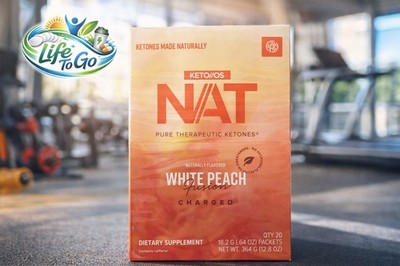  Pruvit KETOSNAT Ketones WHITE PEACH FUSION CHARGED 20 PACKS  EXP: 05/2027