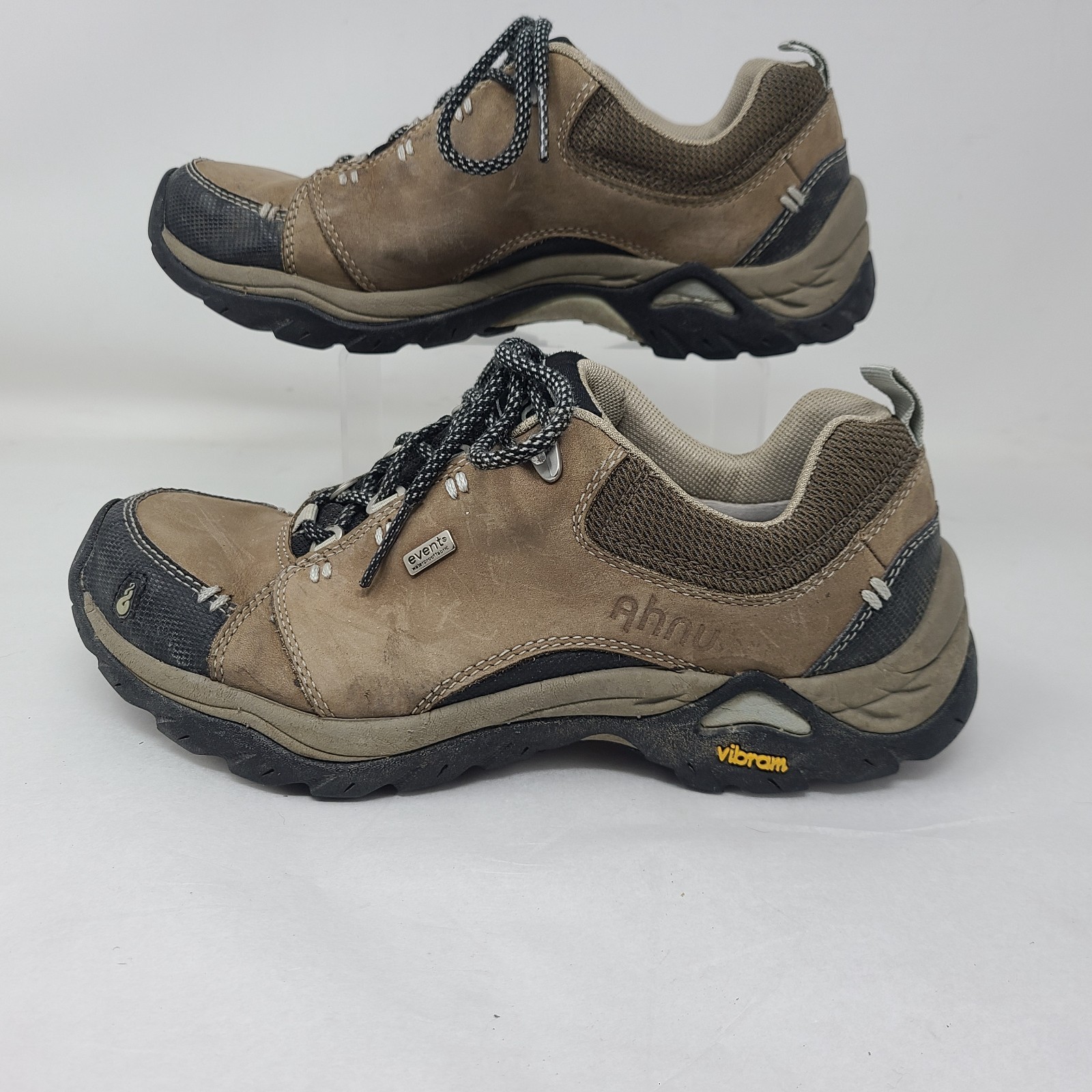 SAOLA Scarpe da trekking donna Ahnu Marina taglia 6 pelle marrone impermeabile suola Vibram