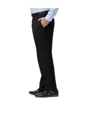 Haggar 36x30 Premium Comfort Dress Pants Black Classic Fit Expandable Waist