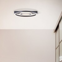 Deckenleuchte Metall Wohnzimmer, Schwarz, 5 X 37 Cm, 22 W, Dimmbar Led