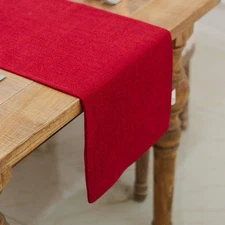 Soft Caddice Faux Linen 2 Side Table Runner eco-Friendly Fabric Handcrafted R...