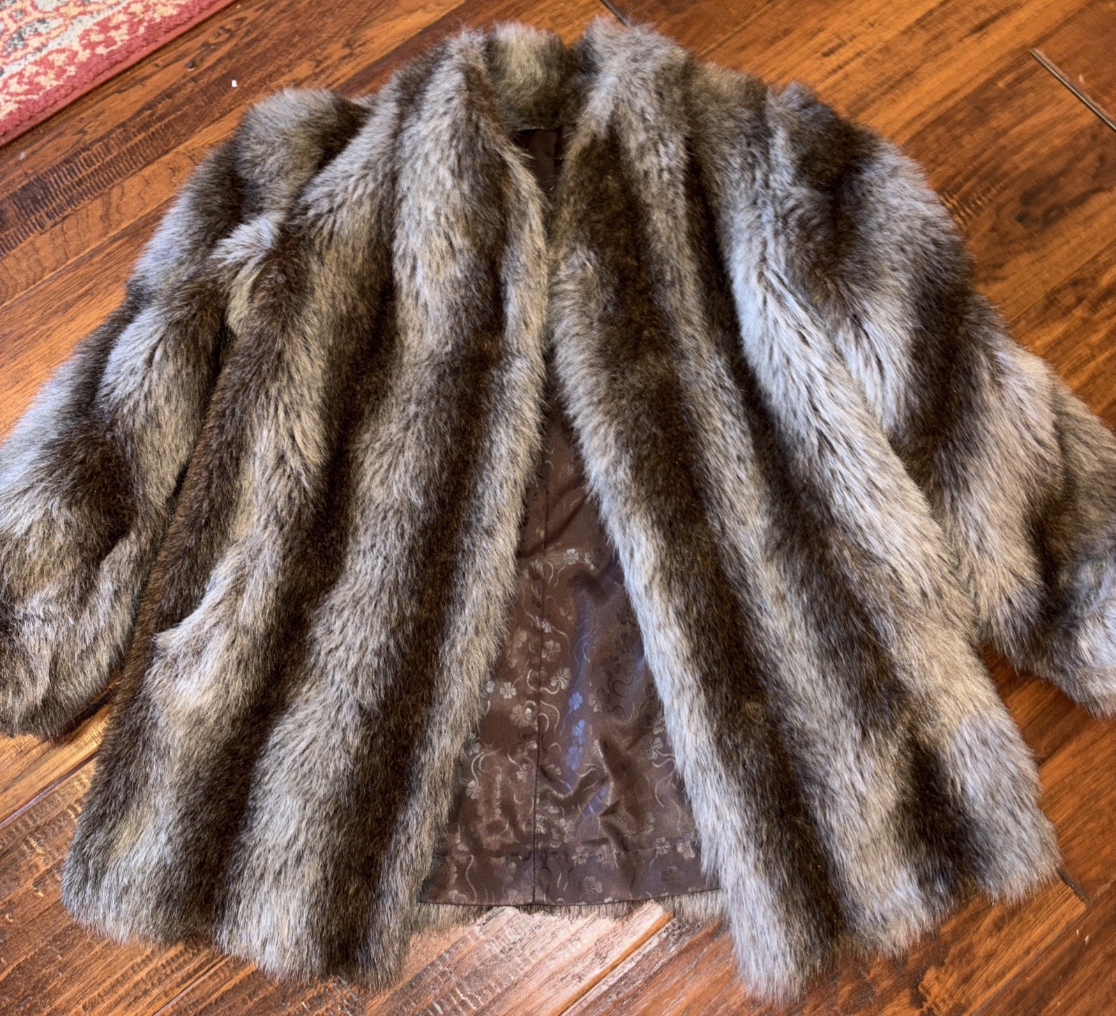 Vintage Olympia Made In USA Faux Fur Coat Womens L