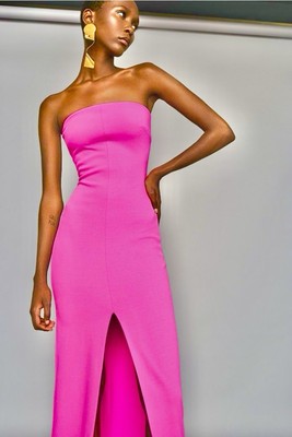 open lace back dress The Viviana Maxi Dress in Fuchsia main image 1