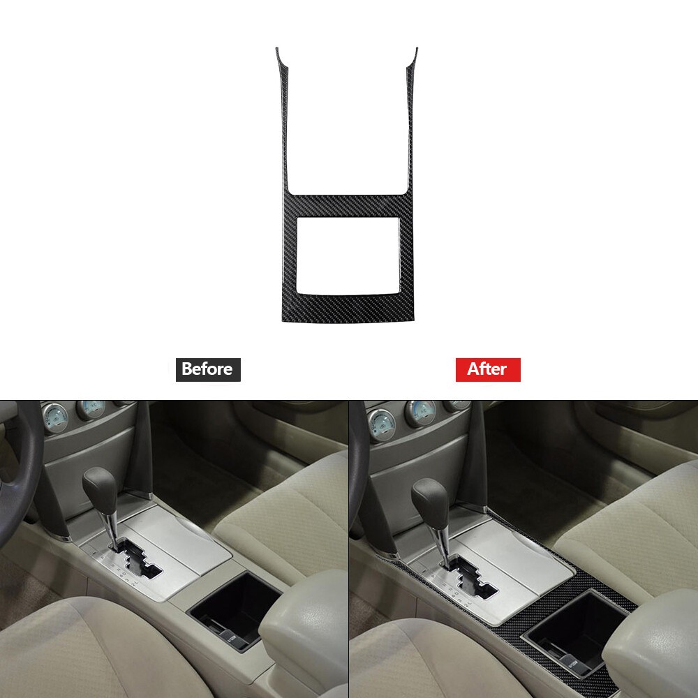 Carbon Fiber Gear Shift Panel Decorative Cover Trim For Toyota Camry 2007-2011