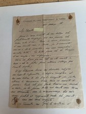 Raro Documento Militare Originale 1946-Comando Militare Torino Commisione Crocie