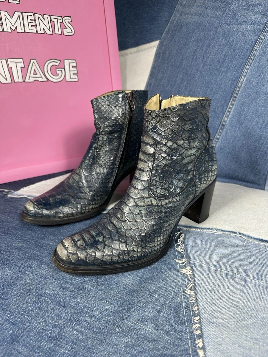 Bottines FREE LANCE JUKE 7 Bleu - Pointure 36 - Cuir - Talon Haut - Occasion