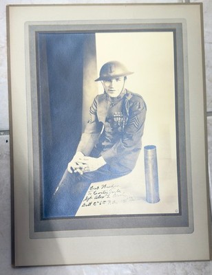 WWI Medal of Honor Hero Signed Photo Alex L Arch 1st Div 6th FA Big Red One Orig