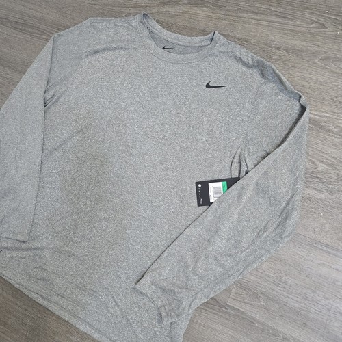 Set x2 Nike Legend Dri-Fit Langarmshirt T-Shirts für Herren 727980-091 grau schwarz XL - Bild 4 von 16