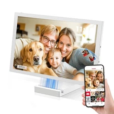 WiFi Digital Picture Frame with 64GB Storage, 10.1" HD Touch Screen Digital P...