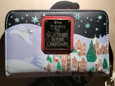 Loungefly Disney The Nightmare Before Christmas Candy Cane Carousel Zip Wallet