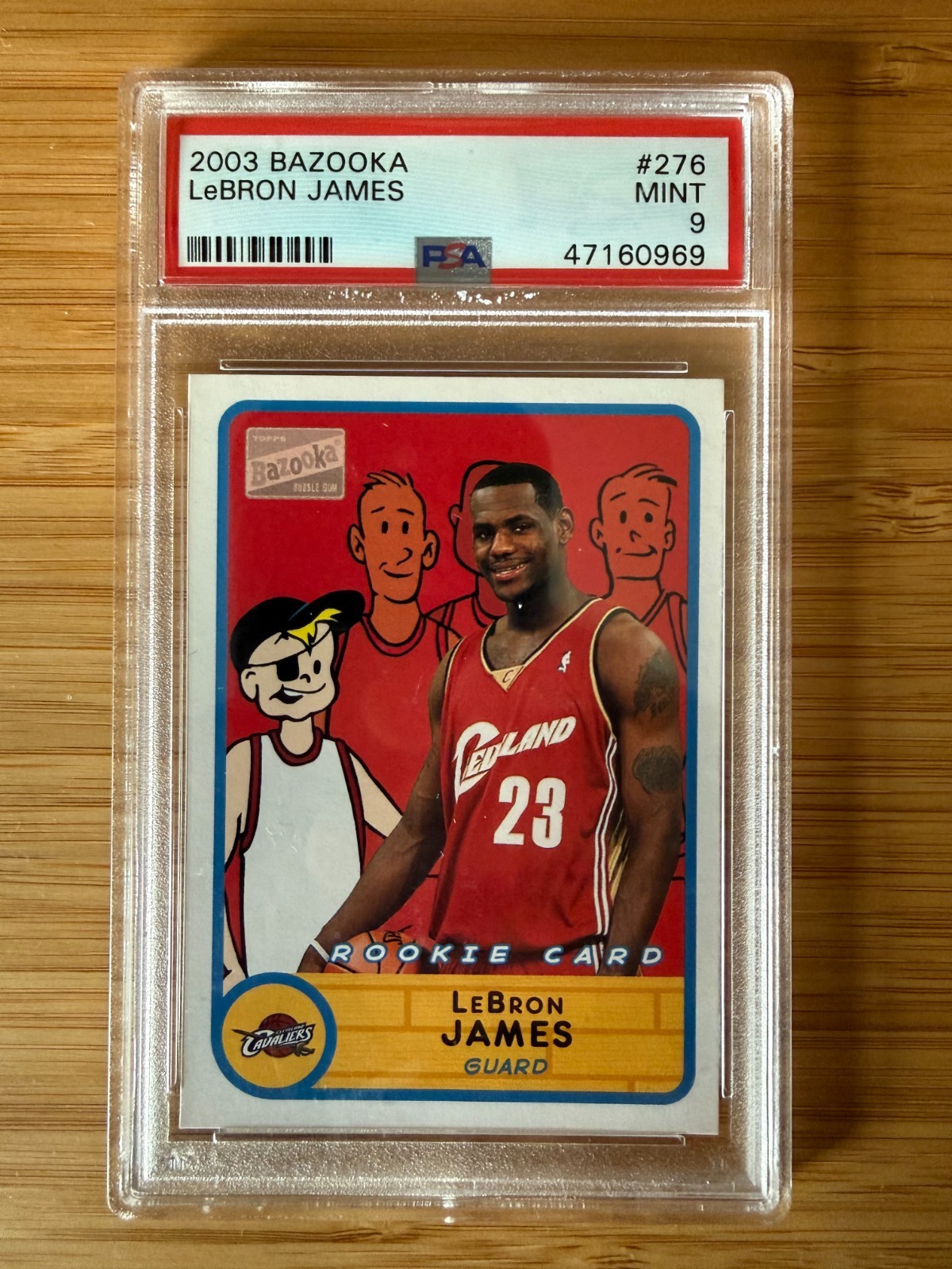 2003 Bazooka #276 LeBron James Cleveland Cavaliers RC Rookie PSA 9 MINT