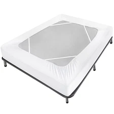 Box Spring Cover Queen Size Bed Skirt Wrap 4 Side of The Mattress Stretch & Snu