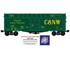 Ready Made Trains RMT - 86441 Woodchip Car, Chicago & Northwestern, O Gauge