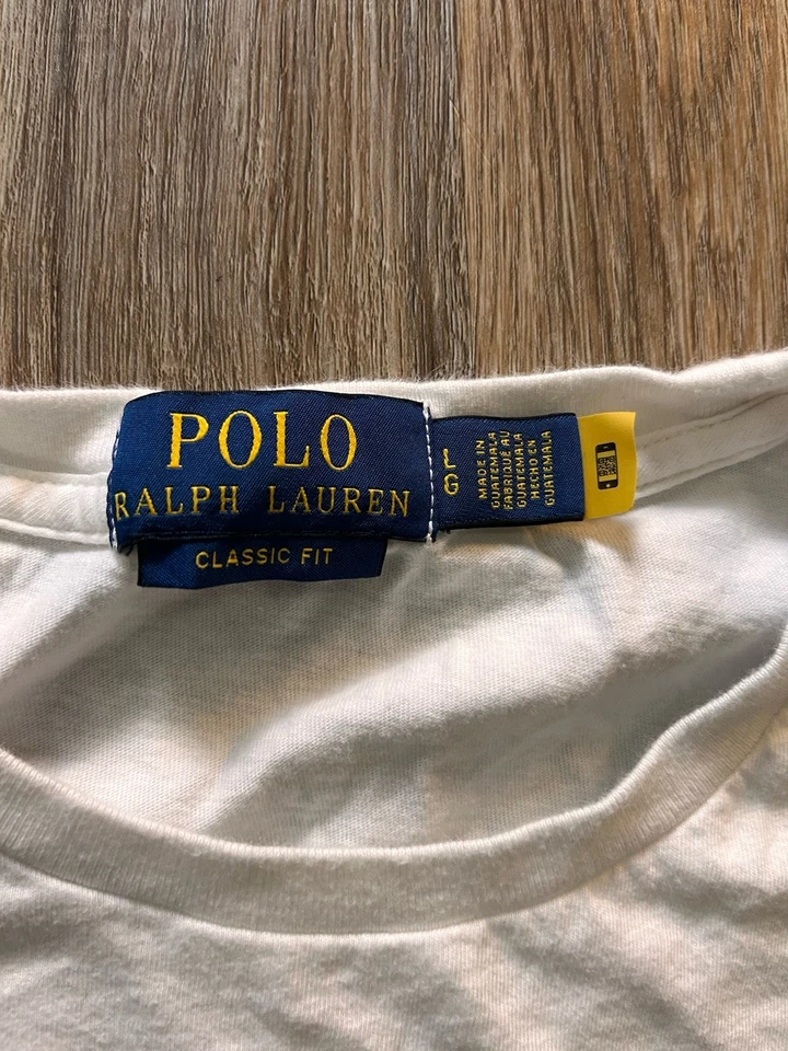 MENS LARGE Polo Ralph Lauren Classic Fit Polo Bear Preppy white Cotton T-Shirt - Image 3 of 4