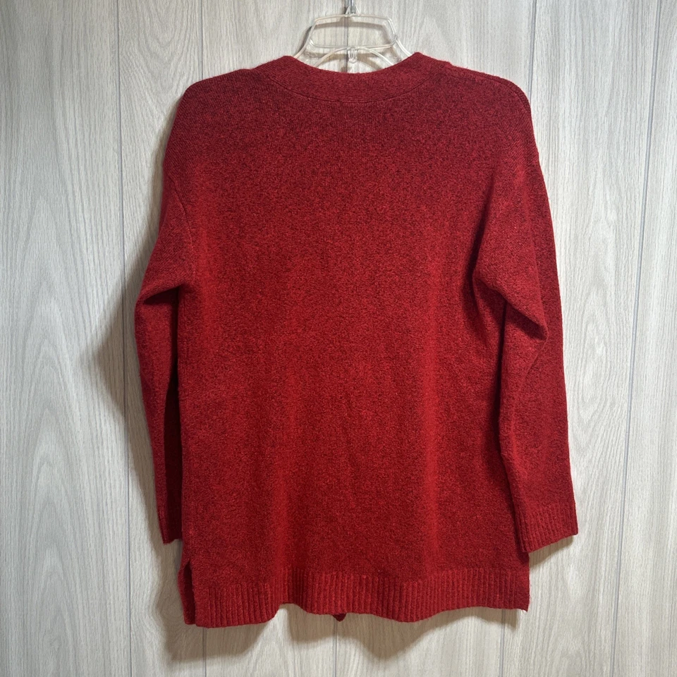 Talbots Heather Red Button Front Cardigan Size Medium Petite - Image 4 of 4