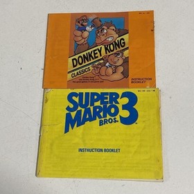Super Mario Bros 3 Donkey Kong Classics 2 Game Lot Nintendo NES Cartridge Manual