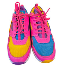 Heelys Force Skate Shoes Women's 7 Youth 6 Neon Colorblock HE101131 Pink Yellow