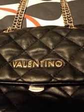 Valentino (Mario) Black Leather Handbag Used But In Very Good Condition No Box