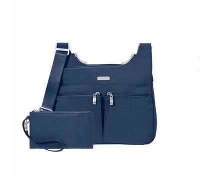 Baggallini X8202 Womens Pacific Nylon RFID Cross Over Crossbody Bag