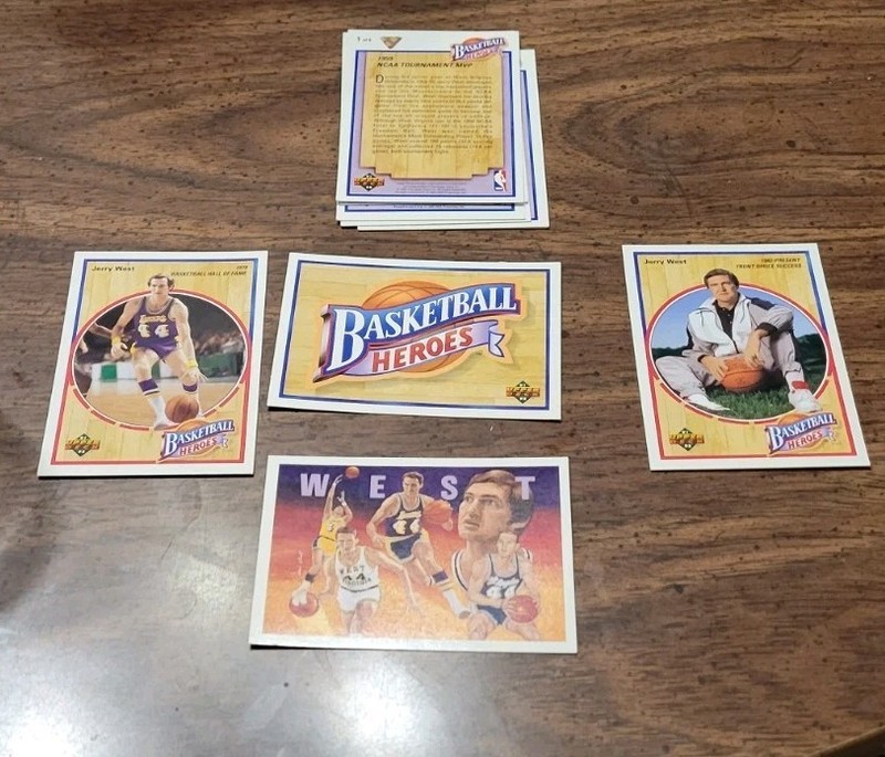 1991-92 Jerry West Basketball Heroes 10 Card Set