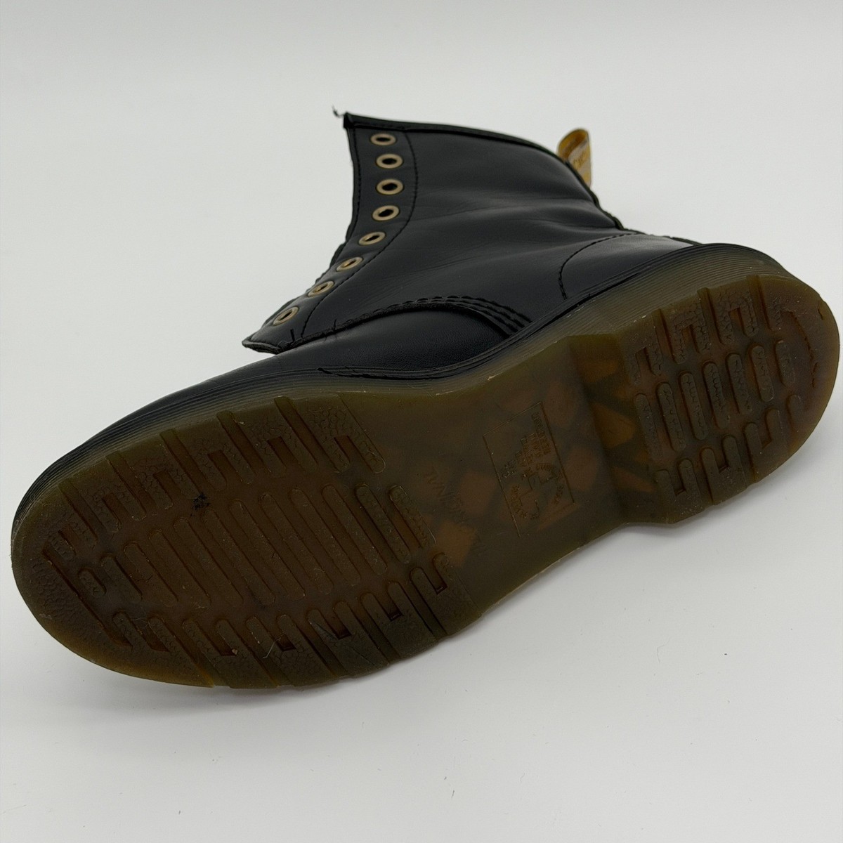 Dr Martens 1460 Smooth Leather Boots Black Men Size 6 Lace 