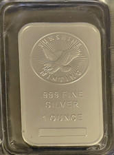 Sunshine Minting 1oz 999 Fine Silver bullion Bar coin ounce Sealed in Plastic 81.26 per troy oz