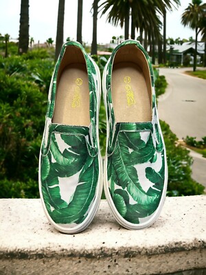 Women’s Slip On Palm Leaf Shoes Size