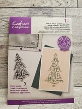 Crafters Companion Holly Jolly Christmas Tree Photopolymer Stamp New